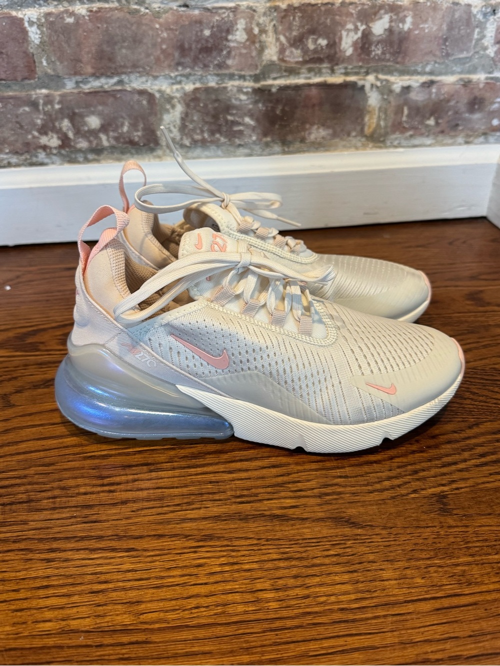 Nike Kids' Air Max 270 — Cream with Pink Accents